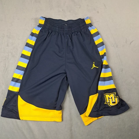 Jordan Nike Marquette Golden Eagles Authentic Game Elastic Shorts 26 Medium Cover