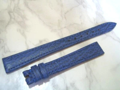 AUTÉNTICA CORREA DE PIEL DE TIBURÓN AZUL 12X10MM VAN CLEEF & ARPELS DAMAS *6808 Foto 1 de 4