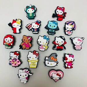 17pc Hello Kitty Shoe Charms for Crocs Multiple Styles Costumes Cute Adorable