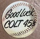 Vintage 1960S Houston Colt 45?S Baseball Water Good Luck Decal Rare Mcm Prop
