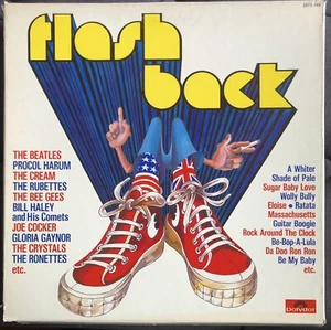 FLASH BACK RARE HTF POLYDOR FRENCH IMPORT VINYL LP BOX SET 2/3 NM DISCS BEATLES - Picture 1 of 7