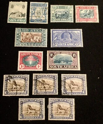 Lote de estampillas mixtas semipostales y oficiales de Sudáfrica - Voortrekker Hugonot Foto 1 de 4