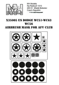 MH Models 1/35 US Dodge WC51 WC56 WC63 AFV Club Airbrush Adhesive Paint Mask - Picture 1 of 1