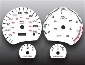 White Face Gauges for 2000-2002 Saturn S-Series SL SC 110 MPH SOHC - Picture 1 of 4