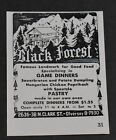 1950 Print Ad Chicago Black Forest Game Dinners 2636 N Clark St Pastry Dinners