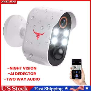 Wireless Security Camera For Home Outdoor Security, Battery Powered 1080P HD - Picture 1 of 24