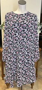 Banana republic woman’s XL pink floral chiffon long sleeve sheath dress RR - Picture 1 of 8
