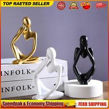 3pcs Abstract Figure Statues Collectible Resin Desktop Ornaments for Living Room