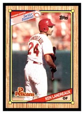 1989 Topps Senior League #109 KEN LANDREAUX St. Petersburg Pelicans