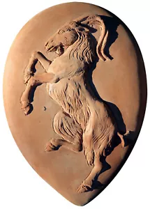 Stemma confraternita macellai Firenze - Terracotta coat of arms Florece 11812 - Imagen 1 de 1