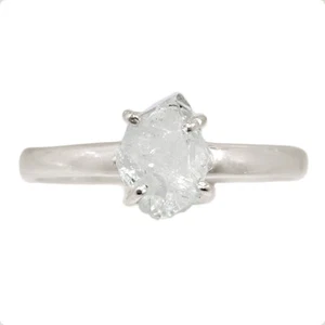 Natural Herkimer Diamond - USA 925 Sterling Silver Ring Jewelry s.10 CR66028 - Picture 1 of 1