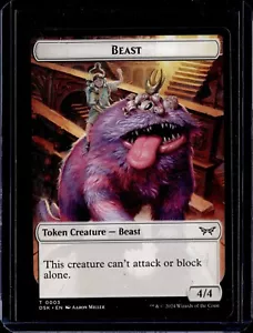 Bestia - Gettone - 3 - DSK - NM - MTG Magic the Gathering - Foto 1 di 1