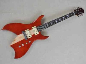 Guitarra Eléctrica Cuello-Thru-Body Roja con Humbuckers, Diapasón de Palo de Rosa, 24 Trastes - Imagen 1 de 6