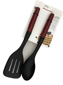 Nuevo KitchenAid Empire Red HERA Cuchara Basting Juego de Levantador Ranurado - Imagen 1 de 1