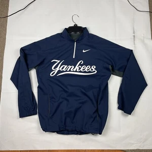 Nike 2014 New York Yankees 1/4 Quarter Zip Pullover Windbreaker Jacket SMALL - Picture 1 of 17
