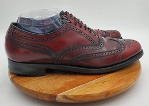 Florsheim Dress Shoes Brogue Wingtip Men's 9.5D Burgundy Leather Derby Classic - Picture 1 of 12