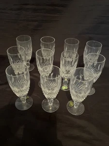 Set Of 11 Crystal Colleen Champagne Flute Glasses 6" - Picture 1 of 5