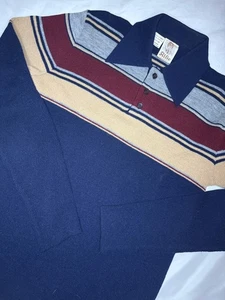 Suéter De Colección Alfie California Para Hombres Rayas Medianas Boogie Nights Disco Años 60 70 - Imagen 1 de 6