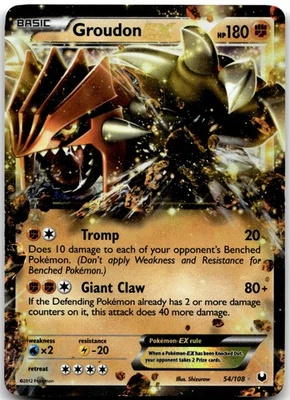 Groudon EX 54/108 Dark Explorers Pokemon Card NM - Image 1 of 2