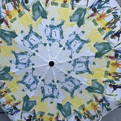 Vintage Marshall Fields Art Deco Umbrella - People Shopping / Walking - Preloved - Image 1 of 4