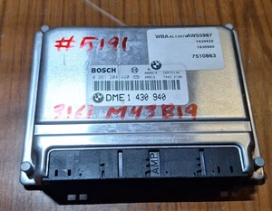 BMW 316I M43B19 ENGINE ECU CONTROL UNIT DME1430940 #M5191 - Picture 1 of 5