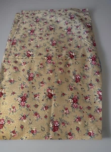 Vintage Royal Albert “Metallic Gold Roses” Fabric ( 2 Yards+28’ X44 Wide) - Picture 1 of 6