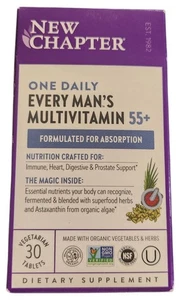 New Chapter One Daily Every Man's 55+ Multivitamin 30 Veg Tablets Exp 2/26 - Picture 1 of 5