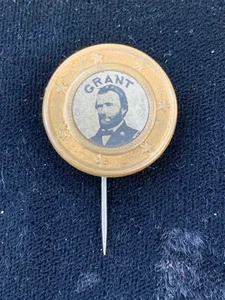 Ulysses S Grant Political Campaign Button Rare Pin Variety - Bild 1 von 3