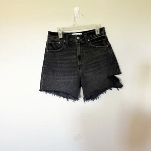 Abercrombie & fitch the dad vita alta corta nero taglia 2/26 - Foto 1 di 9