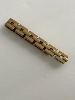 Barra de gravata vintage retrô design geométrico tom dourado 3 polegadas - Imagem 1 de 4