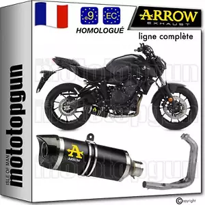 ARROW LIGNE COMPLETE APPROUVE RC THUNDER NOIR C YAMAHA MT07 MT-07 2022 22 - Imagen 1 de 5