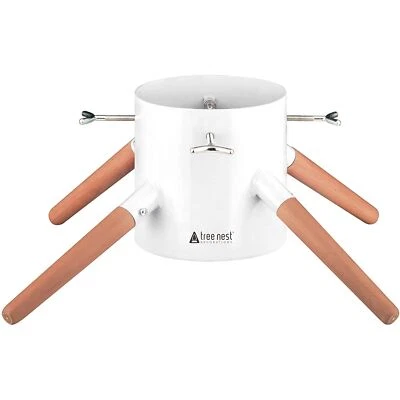 Base de soporte para árbol de Navidad nido de árbol para árboles reales de hasta 8 pies, blanco Foto 1 de 4