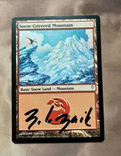 SIGNED MTG Snow-Covered Mountain Coldsnap Signed by John Zeleznik x1