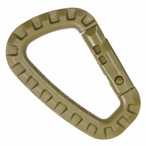 Porte-accessoire tan en plastique de type mousqueton beige kaki clair coyote - Imagen 1 de 1