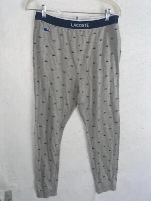 Lacoste Sleep Pants Mens sz M Lounge Wear Comfort Pockets Cotton Logo Alligator - Image 1 of 4