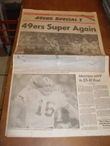 Gennaio 1990 San Francisco Chronicle Sports Section - 49ers vince il Super Bowl XXIV - Foto 1 di 1