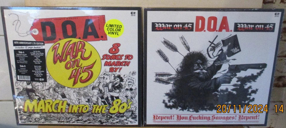 D.O.A. - War on 45 LP, coloured Vinyl , sealed , 40th Anniversary ltd. Edition - Bild 1 von 1