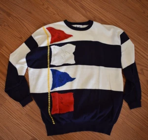 Pringle Of Scotland Vintage Golf Sweater 100% Pure Cotton Mens Pullover XL - Picture 1 of 4