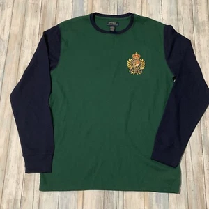 Polo Ralph Lauren Pyjama-Shirt Logo Wappen Waffelmuster Größe L Neu - Bild 1 von 5