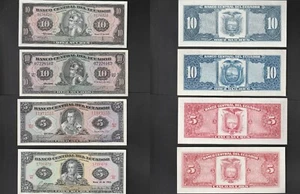 Ecuador lot of 17 El Banco De Ecuador Bank Note's 1900's - Picture 1 of 5