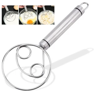 Dänischer Teigbesen Edelstahl Holländischer Teig Handmixer Schneebesen DE - Bild 1 von 10