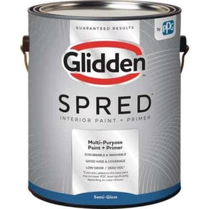 Glidden Spred Interior Paint + Primer Semi-Gloss White & Pastel Base 1 Gallon - Picture 1 of 1