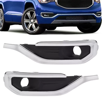 Para GMC Acadia 2017 18 2019 luz antiniebla bisel cromado lado del pasajero y del conductor Foto 1 de 4