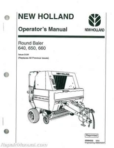 New Holland 640 650 660 Large Round Baler Operators Manual - Picture 1 of 1