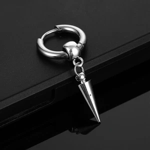 1PC Stainless Steel Hoop Earrings For Women Men Cool Punk Jewelry Piercing - Bild 1 von 18