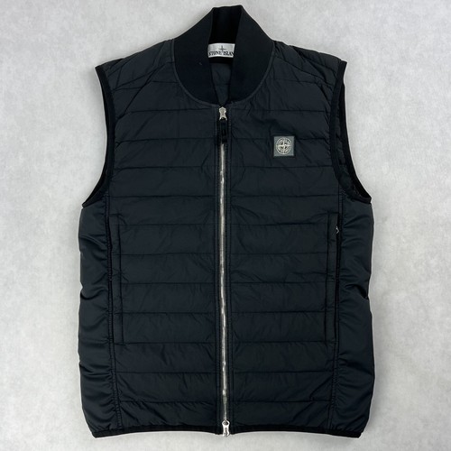 Stone Island Loom gilet imbottito tessuto giacca marina cappotto piccolo 3211