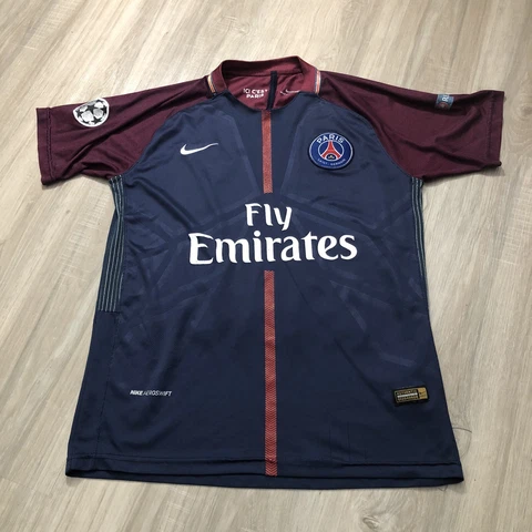 Nike Neymar Jr Paris Authentic Saint-Germain PSG 2017 Home Jersey Size M UEFA Cover