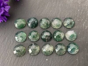 AAA Moss Agate Rose Cut Round shape Calibrated Natural Gemstone 5mm-20mm - Picture 1 of 10