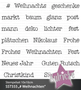 Kulricke Stempel "# Weihnachten" Clear Stamp Motiv-Stempel - Bild 1 von 1