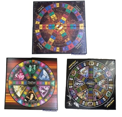 3 Piezas de Juego Trivial Pursuit Tableros de Juego Solo Star Wars Lord Rings LOR SNL Foto 1 de 4